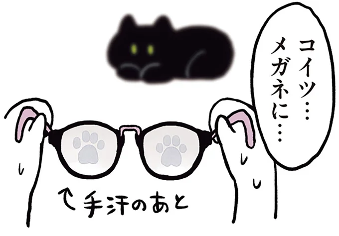 コイツ…メガネに…