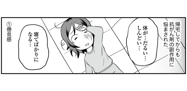 3泊4日の抗がん剤入院が終了。退院してからも悩まされた抗がん剤の副作用／痔だと思ったら大腸がんステージ4でした（10）