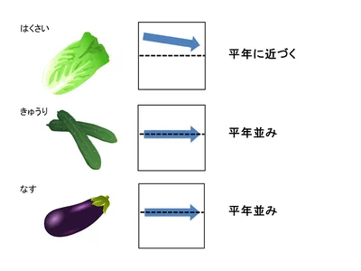 【グラフを見る】1月下旬の野菜の価格動向