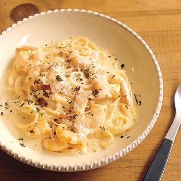 「えびクリームソースのスパゲッティ」 