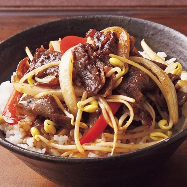 「ピリ辛焼き肉丼」 