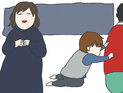 追いやられるパパ