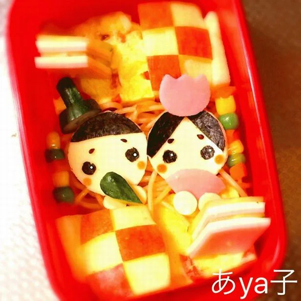 女の子ママ必見！ かわいいおひな様弁当でお祝いを【キャラ弁】