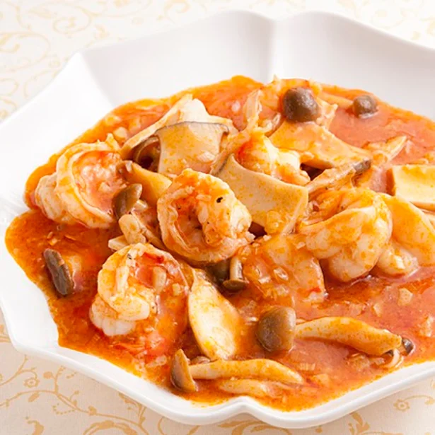 ケチャップ味だから子どもでも食べやすい「スイートえびチリ」