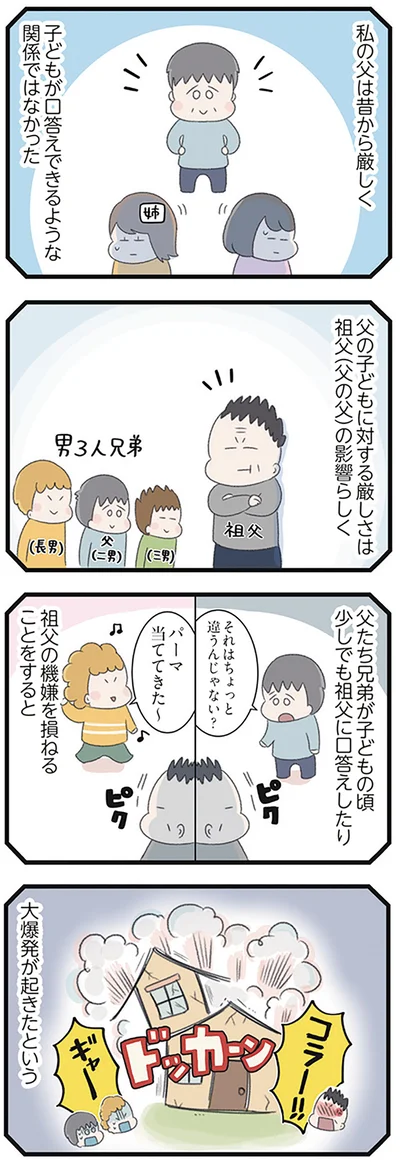 父は昔から厳しく