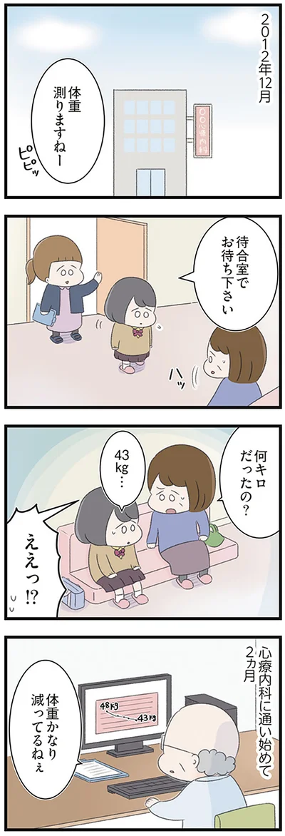 体重かなり減ってるねぇ