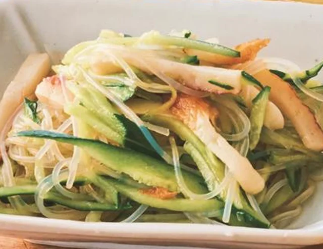 さっぱりしたおつまみが欲しいときに。のどごしつるつる、ポン酢で食べる「はるさめサラダ」