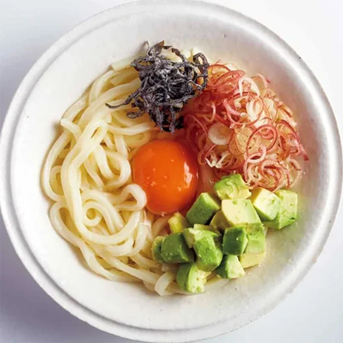アボカド塩昆布釜玉