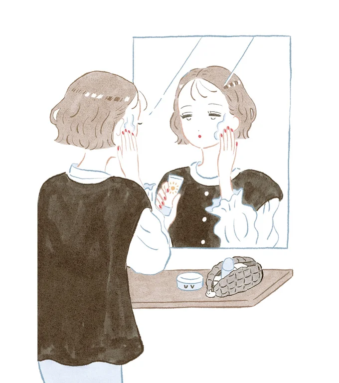 塗り直すときにはまずティッシュで汗や皮脂をしっかり拭き取ってから重ね塗りを。その時間がなければ、スプレーやミストを活用しましょう
