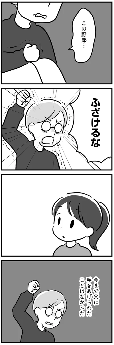父に手をあげられたことはなかった