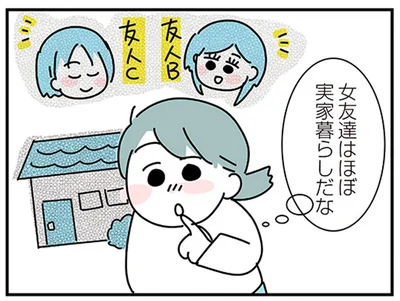 女友達はほぼ実家暮らしだな