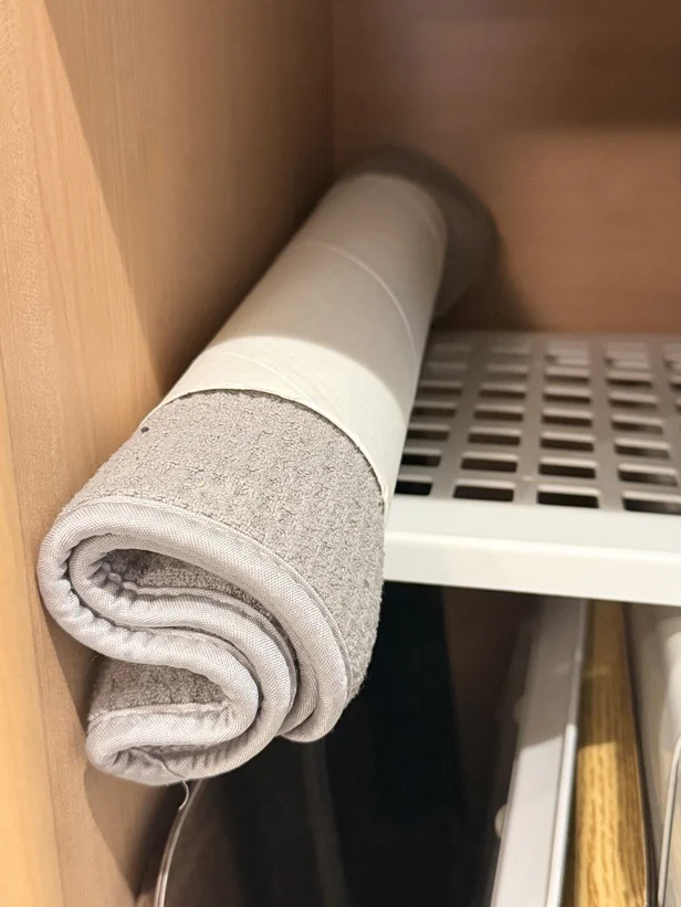 給水マットが広がらないから収納しやすい!(▶次へ)