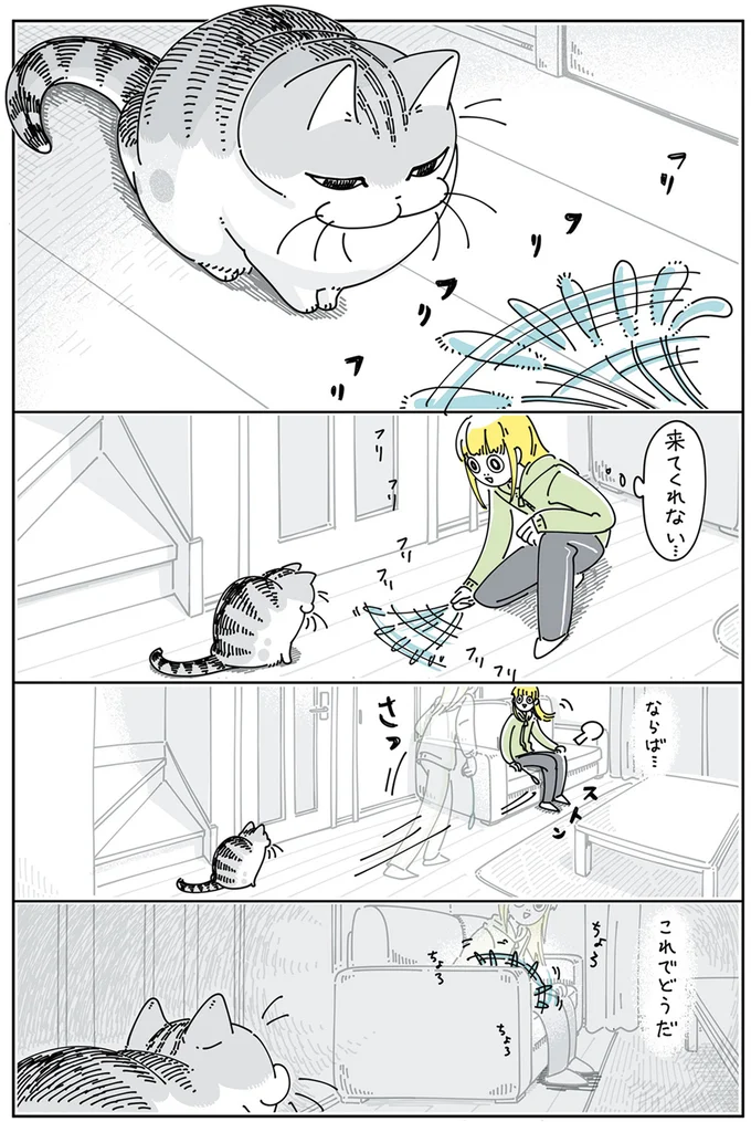 ものかげでちらちらするネコじゃらし