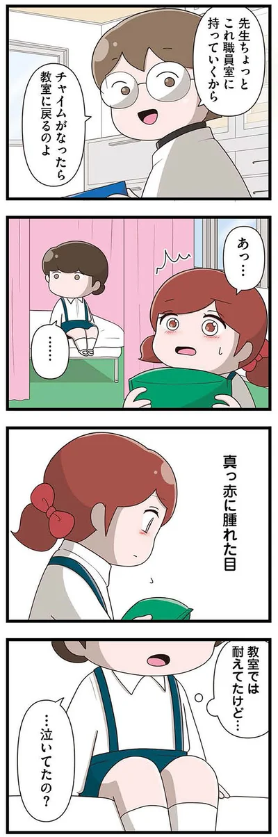 真っ赤に腫れた目