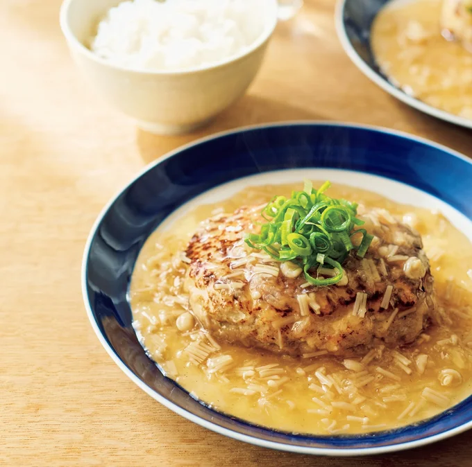 やせ体質を実現する!腸活食材ダブル使いの「うまみおろしソースの煮込みハンバーグ」【まるさんの腸活ダイエット】