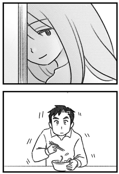 妻の微笑み