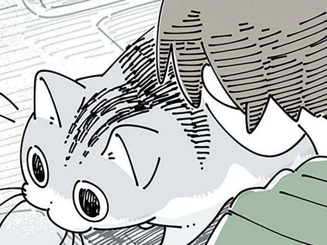 どちらが優勢？ 作業中に「ぬっ」と現れるネコ VS お邪魔行為をガードする飼い主