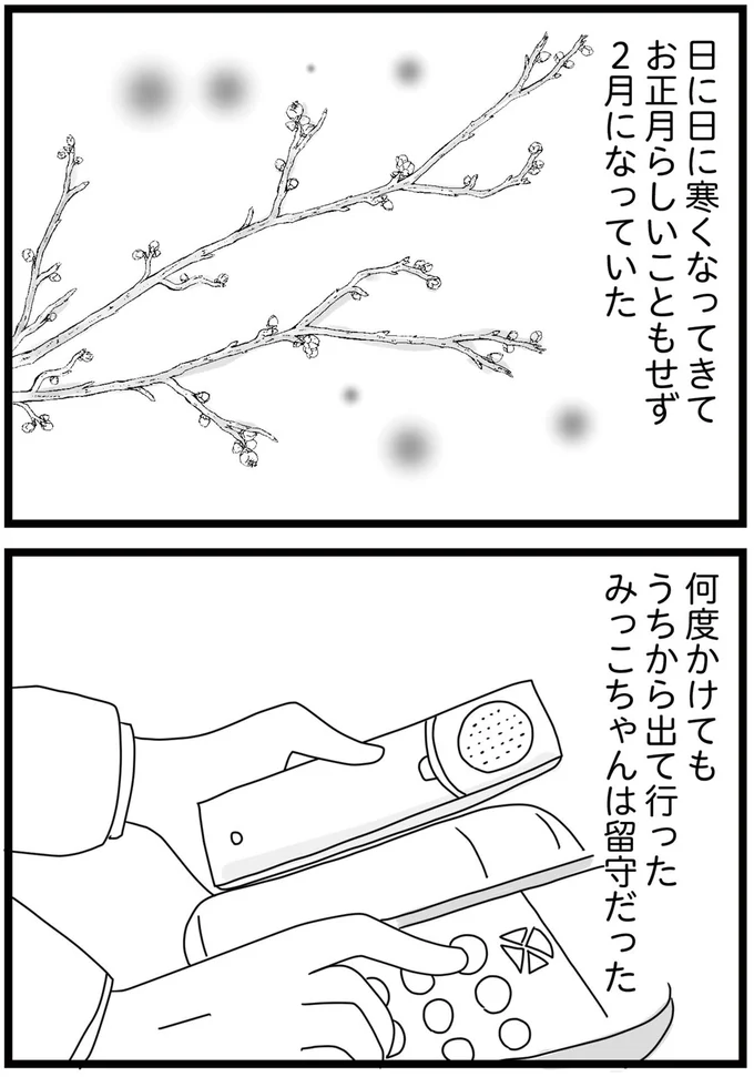 留守だった