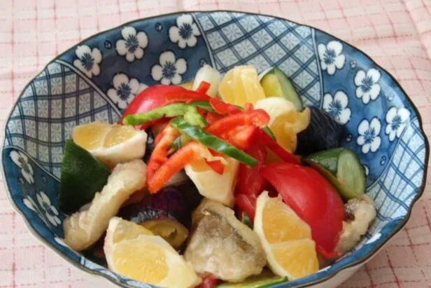 季節野菜がメインの南蛮漬け