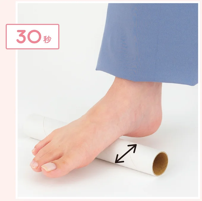 体重で圧をかけつつコロコロ転がす