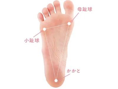 3点にバランスよく体重を乗せる