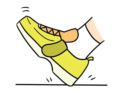 靴はかかとをトントンして履く