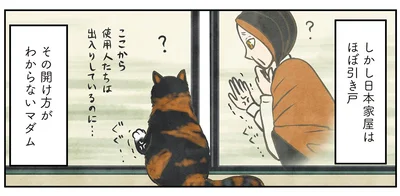 開け方がわからないマダム
