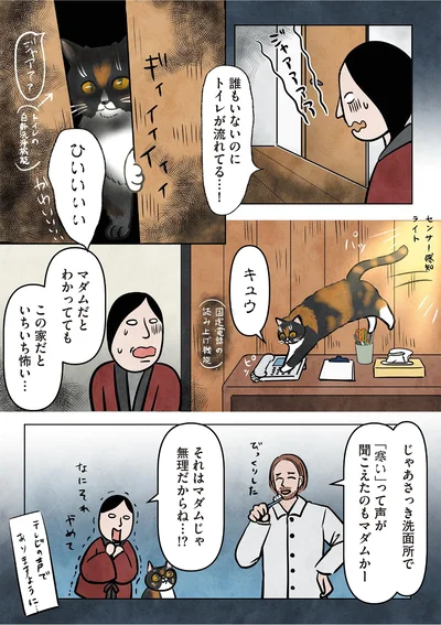 この家だといちいち怖い…