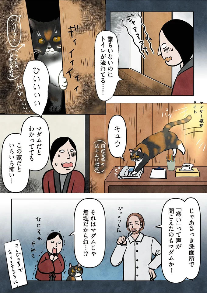 この家だといちいち怖い…