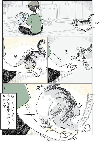 手に体重をかけてくる