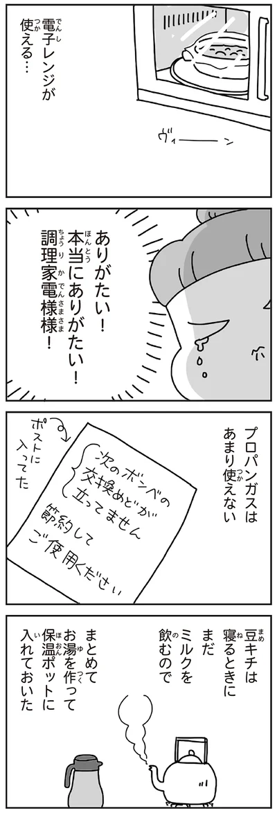 プロパンガスはあまり使えない