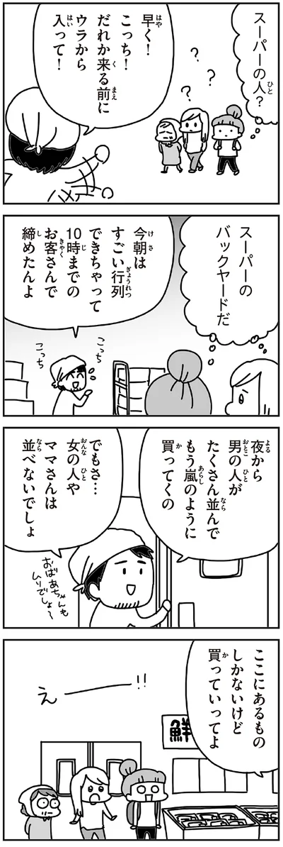 スーパーのバックヤードだ