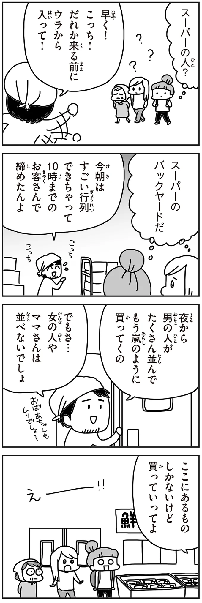 スーパーのバックヤードだ