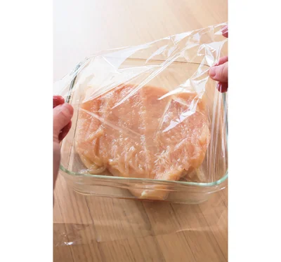 とり肉をレンチンする