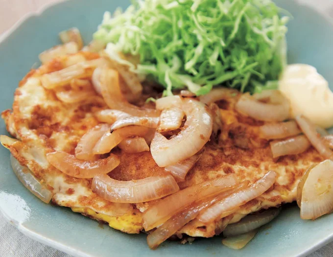 両面焼きの卵に風味豊かなたれをからめて「卵のしょうが焼き風」