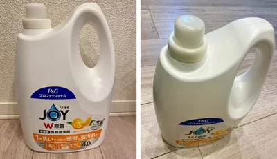 ジョイ W除菌 食器用洗剤 業務用：場所は取るが安心感が違う