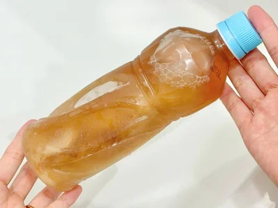 冷凍ペットボトルが完成！（▶次へ）