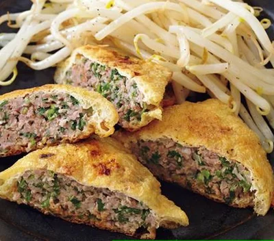 油揚げの肉詰め焼き