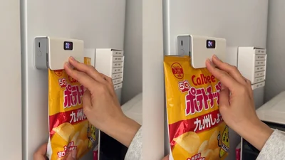 大きな袋も2回以上にわけてそれぞれ挟めばしっかり圧着