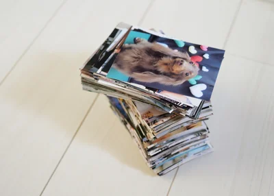 写真を一通り出していきます▶出した写真を収納！