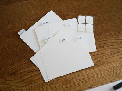 ポイントは細かく分けすぎないこと▶写真を収納しました