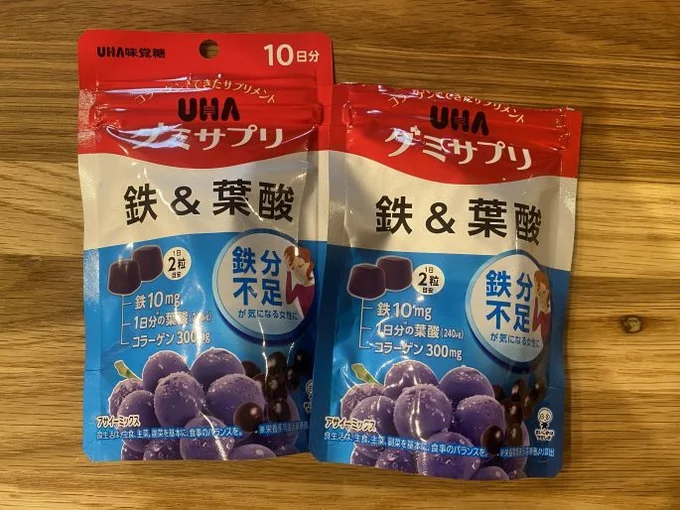 UHA味覚糖 グミサプリ 鉄&葉酸 60日分(10日分×6袋) 【EC限定】