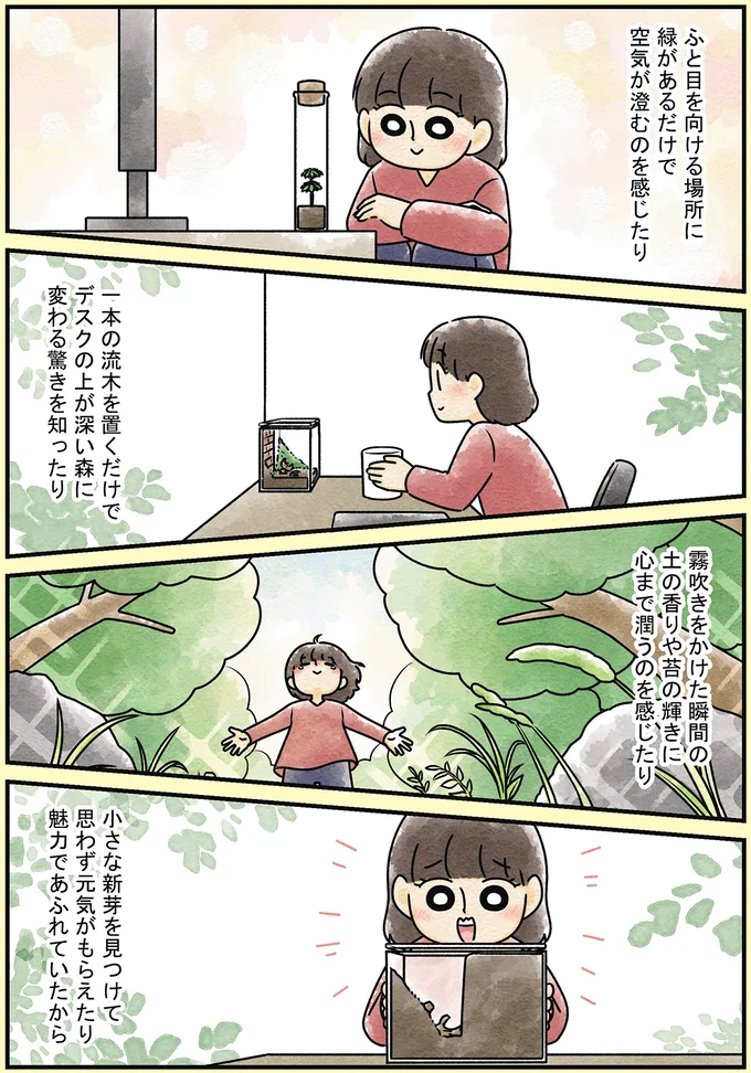 『ズボラでもできた 小さな緑で心が潤うお部屋づくり 苔テラリウムはじめました』より