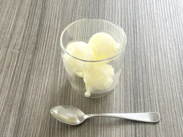 練乳をかけるとミルク氷も楽しめる(▶番外編へ)