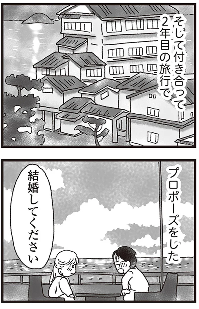付き合って2年目の旅行でプロポーズをした
