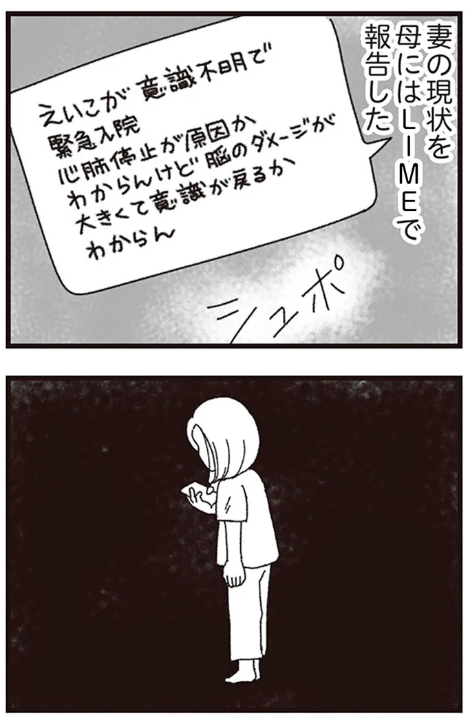 妻の現状を母にはLIMEで報告した