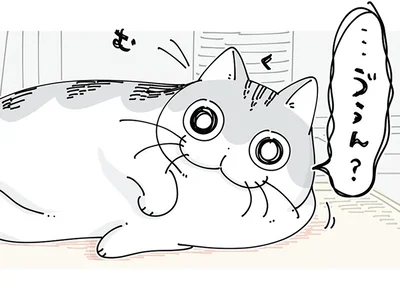 ホットカーペットの上で寝ている猫と目があって