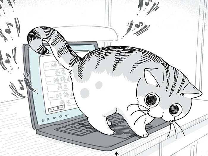 「どいてどいて」「どいてよ～」PCの上にいる猫をどかすための様々なやりかた