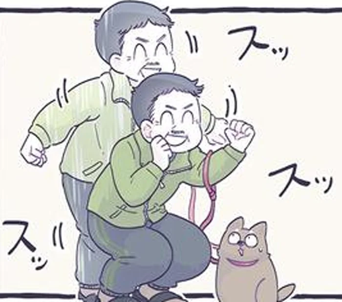 「お父さんとお散歩？」散歩中に出会ったノリのいいおじさん