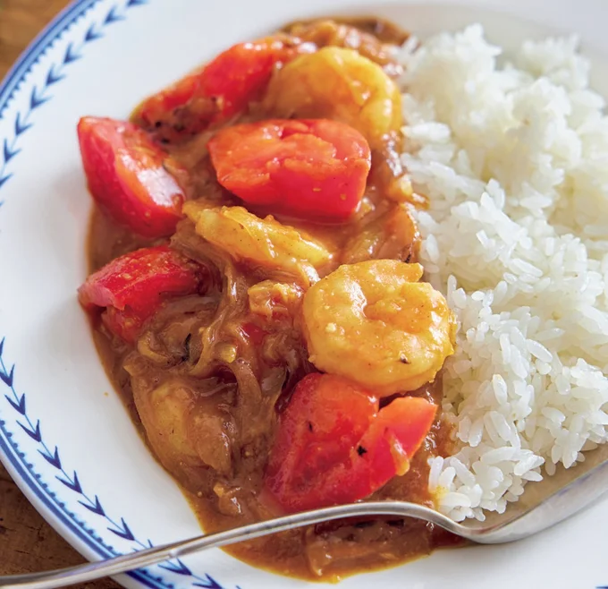トマトとえびのクイックカレー